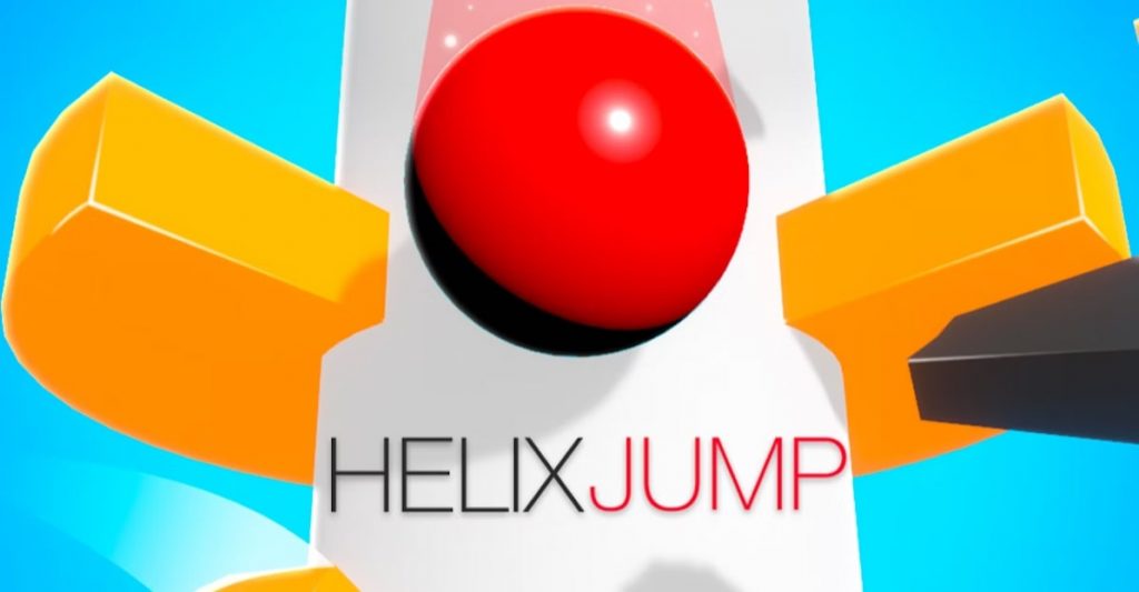 A mobile game focused on reaction Helix Jump