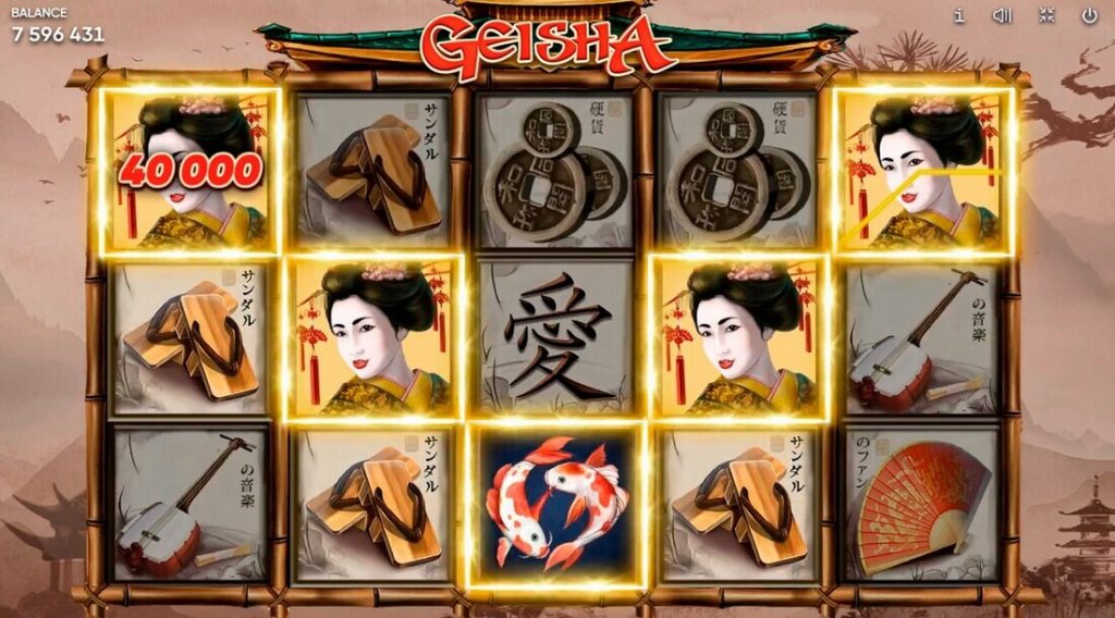 Processo di gioco slot Geisha