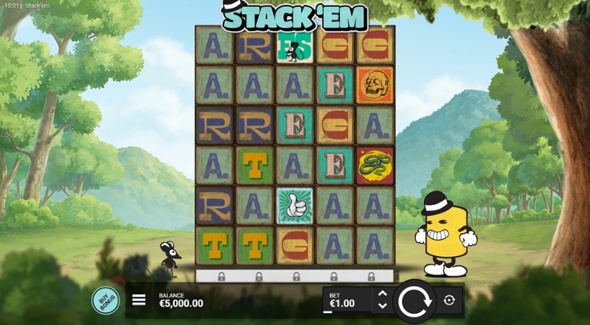 Gameplay of Stack Em slot