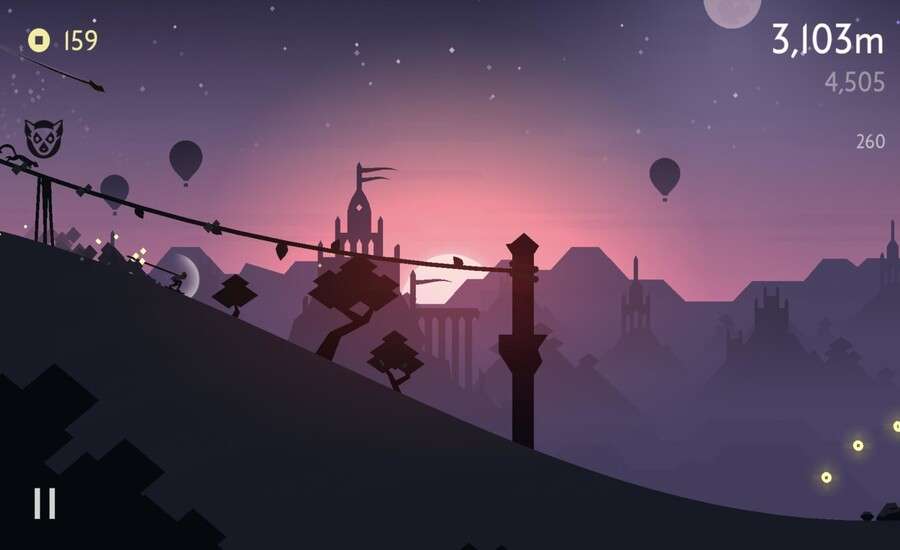 Jogabilidade clicker do Alto's Odyssey