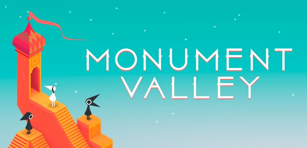 Screenshot von Monument Valley mit komplexem Puzzle-Design.